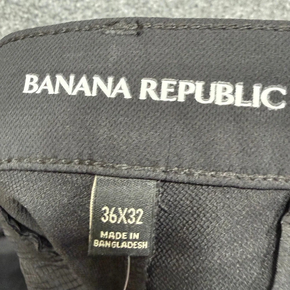 Banana Republic Core‎ Temp Pants Mens 36x32 Black Performance Golf Chinos NEW
